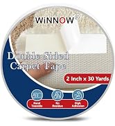 WINNOW - Double Sided Carpet Tape,2 Inch x 30 Yards Residue-Free Carpet Tape,High Adhesive Double...