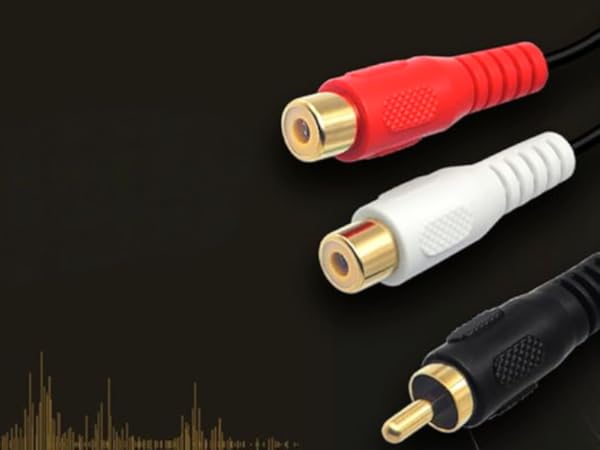 RCA Y Splitter 1 Male to 2 Female