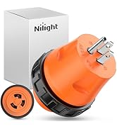 Nilight 15 Amp to 30 Amp RV Power Adapter 110 Volt Twist Locking Connector 5-15P to L5-30R 15A Ma...