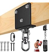 Dolibest Heavy Punching Bag Hanger, 360° Rotation I-Beam Mount for Boxing Muay Thai, Wood Beam Ho...