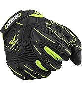 OZERO Motorcycle Gloves Deerskin Suede Leather Palm with Impact Protective Big Gel - Hyflex Extra...