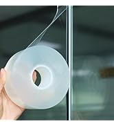 Sunroda Window Sealing Tape 2 Inch x 66 FT Transparent Weather Stripping Residue-Free Clear Windo...
