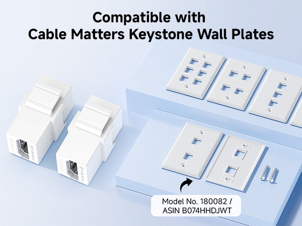 Cable Matters 2-Pack 8K HDMI Keystone Jack with 8K 60Hz and 4K 120Hz (8K Keystone HDMI,