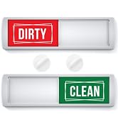 ASSURED SIGNS Stylish Clean Dirty Dishwasher Sign Magnet - Dishwasher In Use - Ideal Kitchen Gadg...