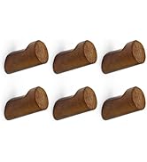 Optish Wood Wall Hooks for Hanging, 6 Pack Hat Hooks for Wall, Coat Hooks Wall Mount, Decorative ...