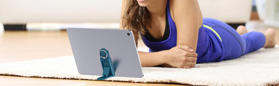multi-funcational adhersive ipad tablet kindle samsung tab e-reader kickstand stand ring holder