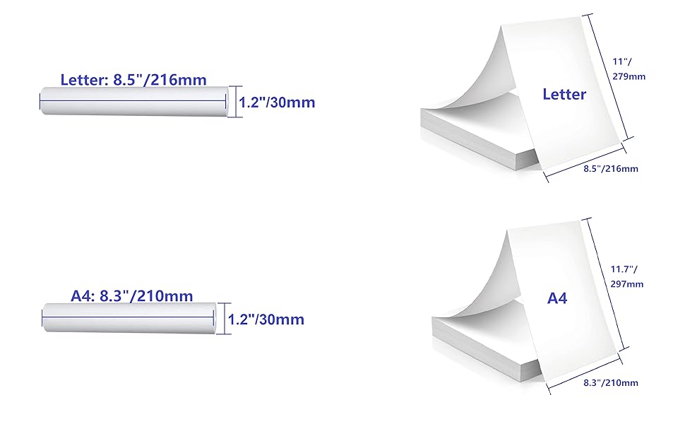 letter A4 folded rolled thermal letter paper