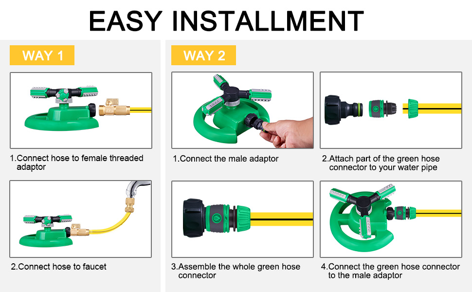 garden sprinkler install way