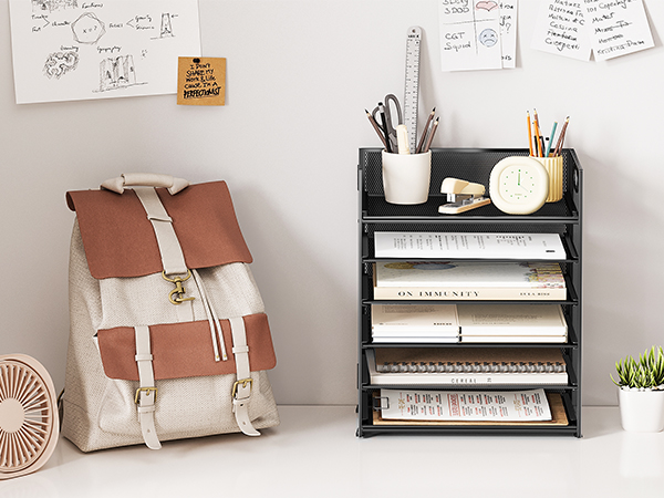 file organizer on the desk