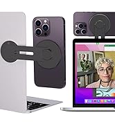 CloudValley Magnetic Laptop Phone Holder, Adjustable Continuity Camera Mount Compatible with MagS...