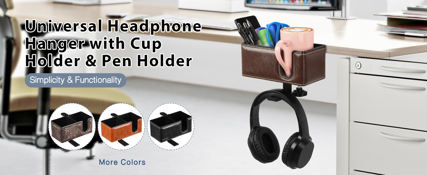 clip cup holder, clip on cup holder, desktop cup holder, clamp on desk organizer