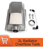 Radiator Overflow Tank 2L Coolant Overflow Tank Universal Coolant Reservoir Tan