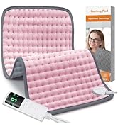 Heating Pad for Back Pain Relief, Heating Pads for Period Cramps with 9 Heat Settings & 4 Timers ...