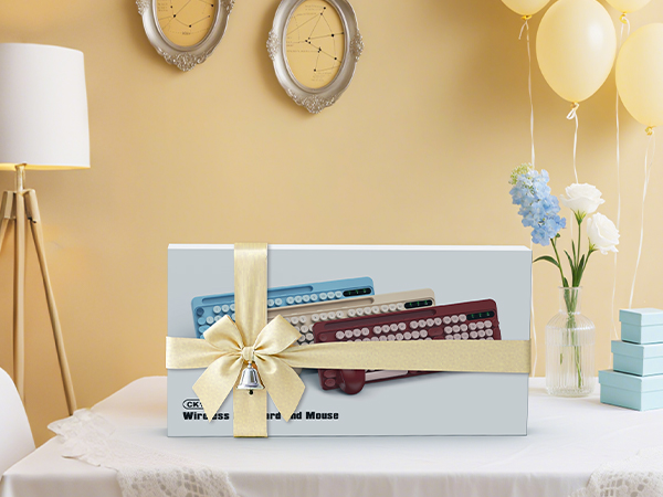 Give the gift of style and convenience retro keyboard and mouse perfect for any special day