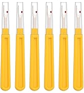 6 PCS Seam Ripper Set, Ergonomic Grip Seam Ripper, Yellow Seam Ripper for Sewing Crafting and Rem...