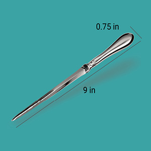 letter opener envelope mail slitter knife safety blade best platted metal silver abre cartas