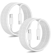 USB C to USB C Fast Charging Cord, Type C to Type C 10 feet Nylon Braided Charger Cable for iPhon...