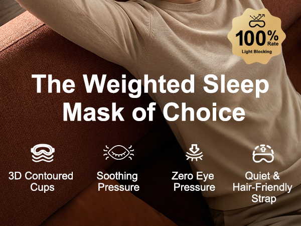 weighted sleep mask for women,heavy eye mask,sleep mask weighted,faster asleep,lights out