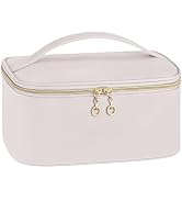 senbowe Travel Makeup Bag, Large Capacity Cosmetic Bags for Women,Portable Waterproof Leather Toi...
