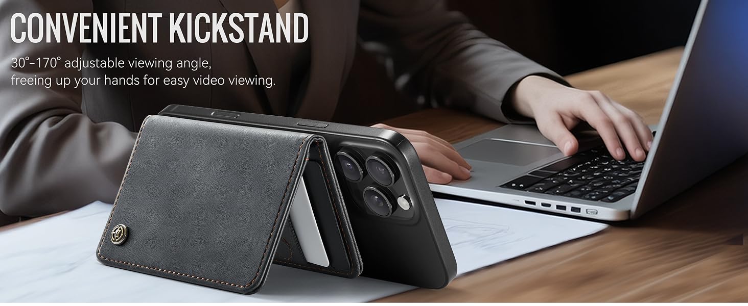 magnetic leather wallet