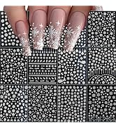 12 Sheets Christmas Nail Stickers Decals White Snowflake Nail Art Decals Snowman Reindeer Nail Ar...