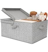 GRANNY SAYS Fabric Storage Bin with Lid, Decorative Storage Box for Shelves, Container Storage Ba...