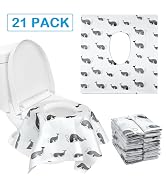 21 Extra Large Disposable Toilet Seat Covers - Gray