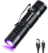 Black light UV Flashlight Rechargeable, 395nm Mini Zoomable Blacklight Woods Lamp, Portable But P...