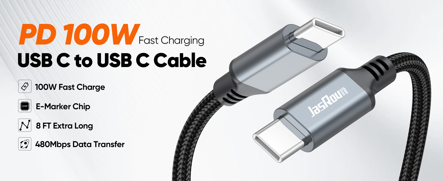 long usb c cable fast charging