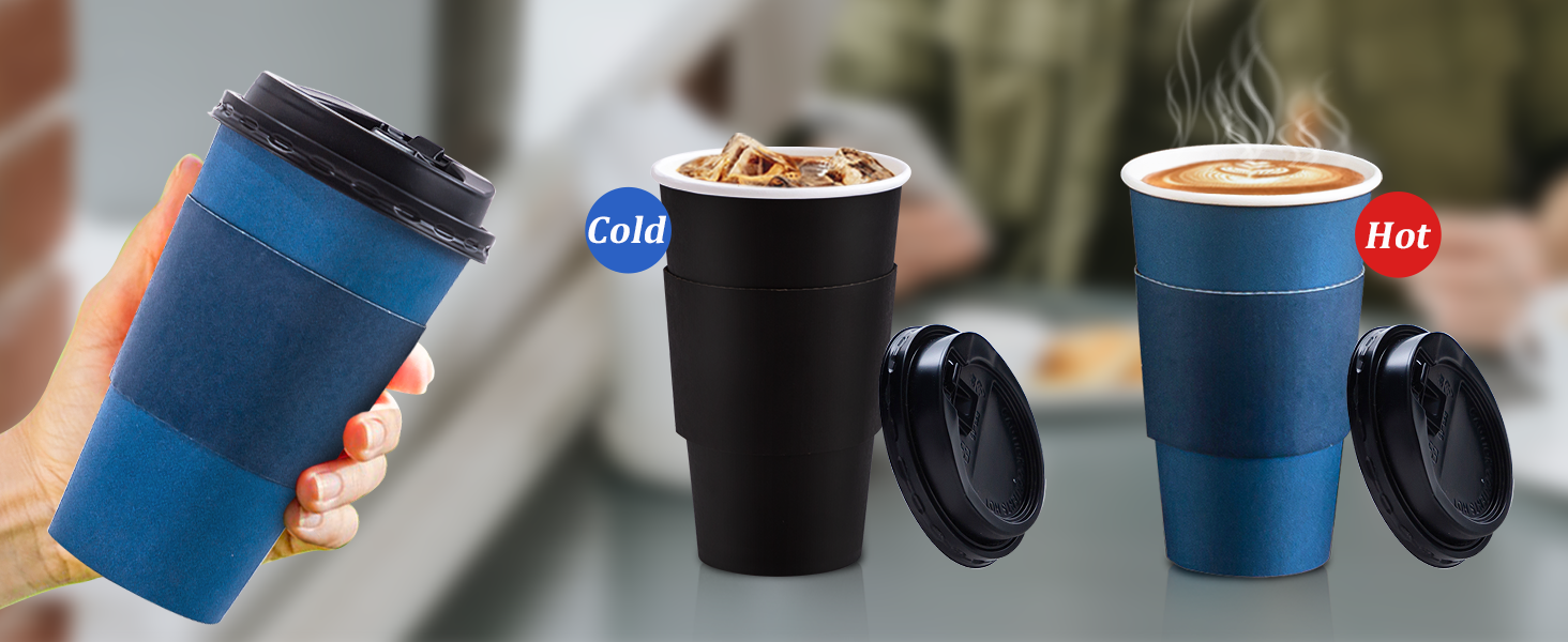 hot coffee cups with lids