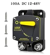 RED WOLF BS6100 100A Amp Circuit Breaker W/Manual Reset Switch DC 12-48V for Car Audio RV Marine ...