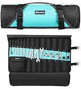 DURATECH Tool Roll Organizer, 22-Pocket Wrench Roll Up Pouch, Tool Roll Bag, Roll Up Tool Bag for...