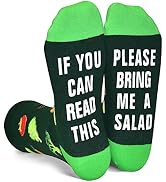 GOLIN If You Can Read This Funny Saying Non-Slip Socks, Novelty Gifts for Men Women Teens Food Lover