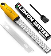 Stainless Steel Cheese and Citrus Zester Grater w/Extra Sharp Blade - Perfect for Lemons, Parmesa...
