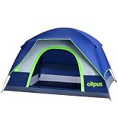 Oilpus 2-3 Person Camping Tent, Waterproof Windproof Double Layer Dome Tent with Rain Fly, Quick ...