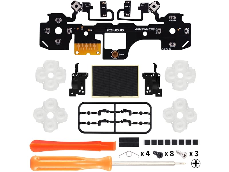 eXtremeRate Strong Version Whole Clicky Kit for PS5 Controller BDM-030 Whole Buttons Mouse Click Kit