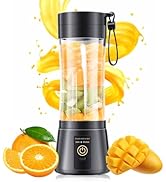Portable Blender Personal Size Blender - 12 Oz Travel Cup Make Shakes and Smoothies, Cordless & U...