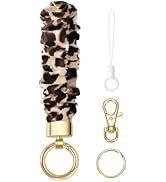 Junyuerly Stretchy Wristlet Keychain,Cute Key Chain for Car Keys,Scrunchie Key Ring Bracelet for ...