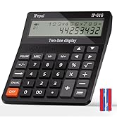 Calculators Desktop, Desk Calculator with Large 2 Line Display, Talking Basic Calculator with Big...