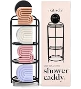 Kitsch Hanging Shower Caddy with Suction Cup – Self-Draining Bar Soap Holder & Shower Caddy for S...