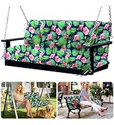 SXBFHGH Porch Swing Cushions 3 Seater Replacement Thicken 5" Waterproof & Fade Resistant Swing Cu...