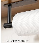 Auxmir Paper Towel Holder Under Cabinet, Self Adhesive Paper Towels Rolls Racks for Kitchen, Wall...