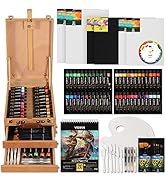 VISWIN 78 Pcs Premium Acrylic Painting Set, Painting Kit with Tabletop Sketch Box, 48 Colors Acry...