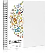 135lb/200gsm Marker Paper Pad, 8.3×8.9in Double Sided Bleedproof Sketch Pad, 30 Sheets Art Paper ...