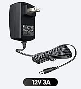 UL Listed 12V 3A 3000mA 6ft Power Supply Adapter, 36W 2.5A 2A 1.5A 1A 0.8A 0.5A AC/DC Switching A...