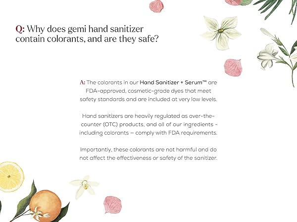gemi hand sanitizer colorants are safe and fda approved
