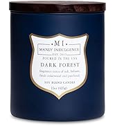 Manly Indulgence Dark Forest Scented Jar Candle for Men, Wood Wicked Candle, 15 oz - Oak, Balsam,...