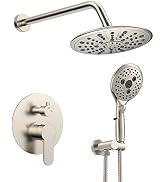 SunCleanse Shower System, Bathroom Rainfall Shower Faucet Set Complete with 7-Setting Handheld Sh...