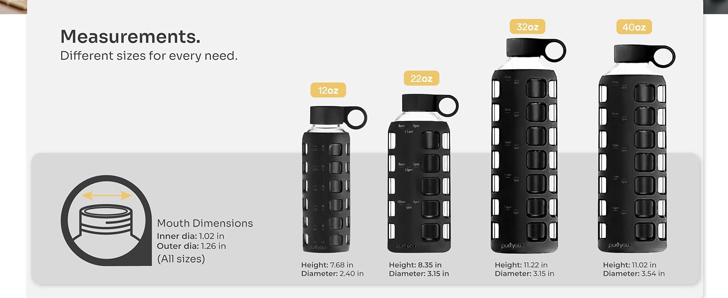 BPA free lead free glass water bottle for everyday use