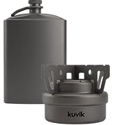 Kuvik Titanium Alcohol Stove & 260ml (8.8 oz) Titanium Flask Bundle
